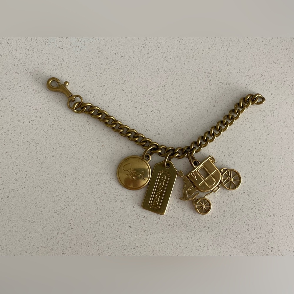 Coach Brass Carriage 1941 Bag charm chain FOB - Picture 1 of 8